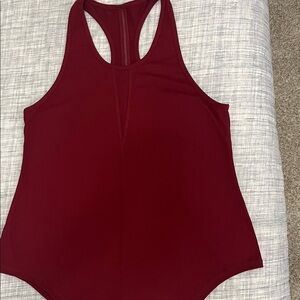 Zyia Sleek Racerback Tank Top in Deep Wine